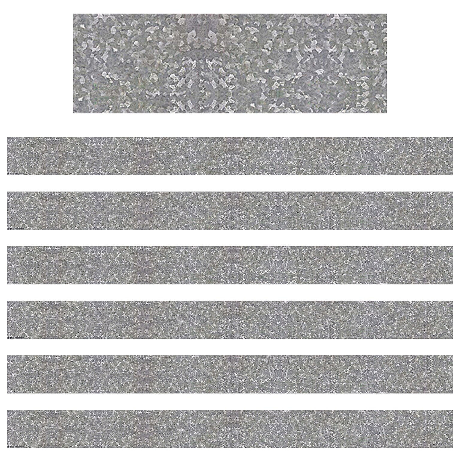 Teacher Created Resources Straight Border, 3 x 210, Galvanized Metal (TCR8637-6)