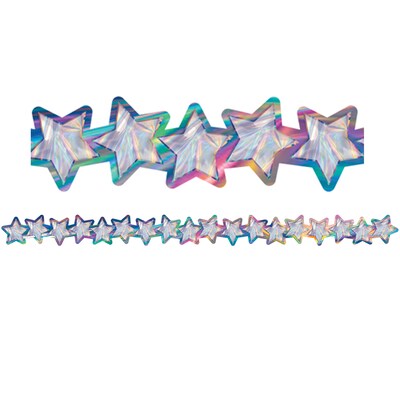 Teacher Created Resources Die-Cut Border, 2.75 x 210, Iridescent Stars (TCR8657-6)