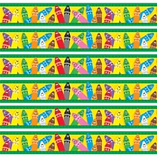 TREND Colorful Crayons Bolder Borders, 35.75 Per Pack, 6 Packs (T-85041-6)