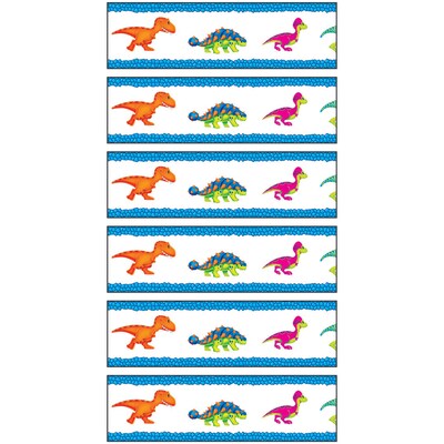 TREND Bolder Borders Straight Border, 2.75 x 214.5, Dino-Mite Pals (T-85114-6)