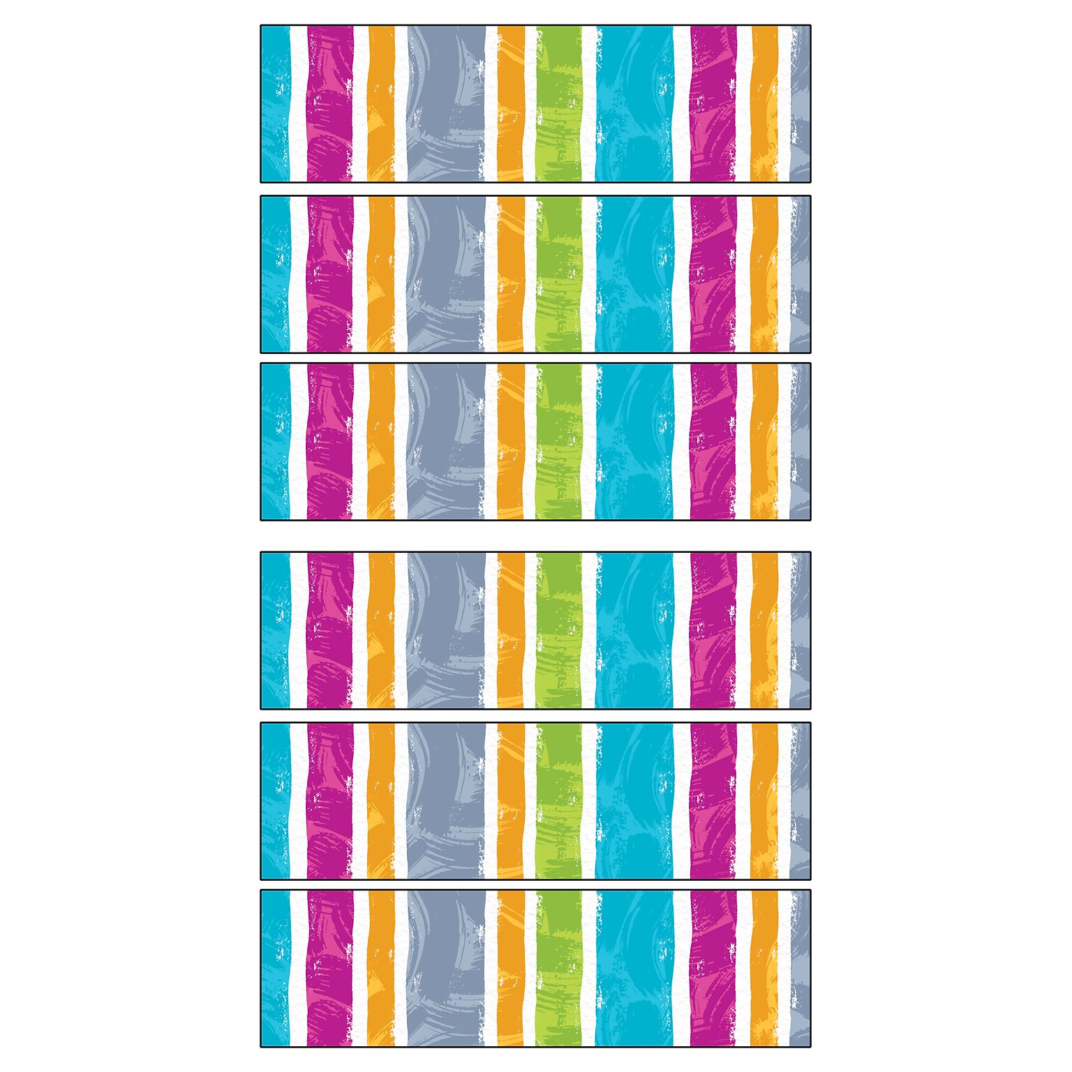 TREND Bolder Borders Straight Border, 2.75 x 214.5, Color Harmony Stripes (T-85610-6)