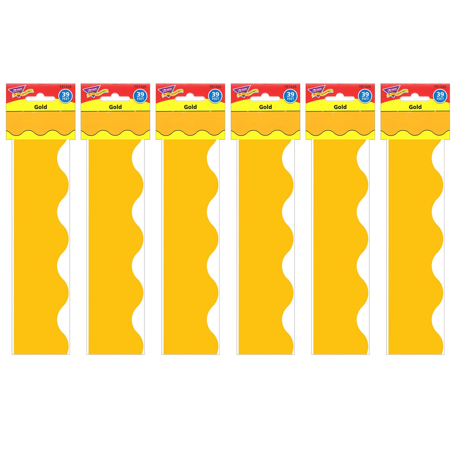 TREND Terrific Trimmers Scalloped Border, 2.25 x 234, Gold (T-91320-6)