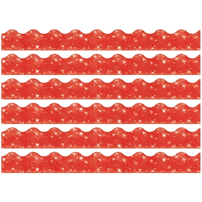 TREND Terrific Trimmers Scalloped Border, 2.25 x 195, Red Sparkle (T-91410-6)