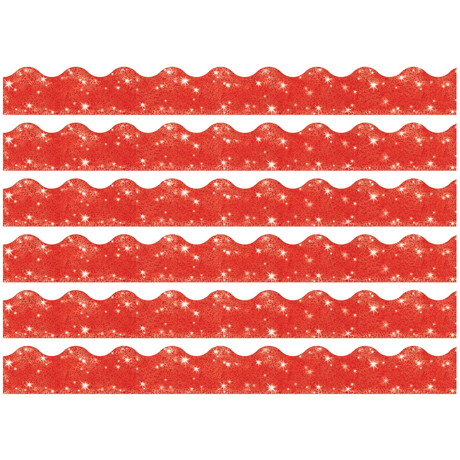 TREND Terrific Trimmers Scalloped Border, 2.25 x 195, Red Sparkle (T-91410-6)