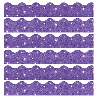 TREND Terrific Trimmers Scalloped Border, 2.25 x 195, Purple Sparkle (T-91414-6)