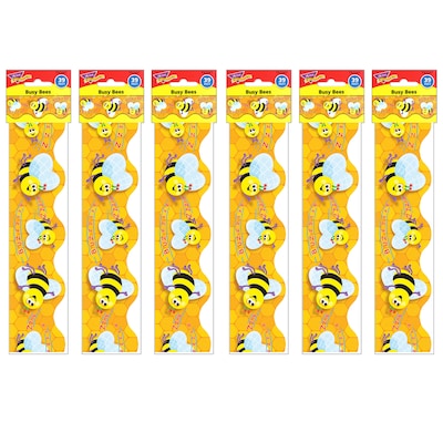 TREND Busy Bees Terrific Trimmers, 39 Feet Per Pack, 6 Packs (T-92047-6)