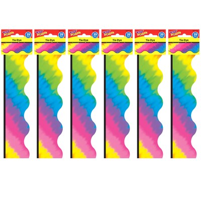 TREND Terrific Trimmers Scalloped Border, 2.25" x 234', Tie-Dye (T-92125-6)