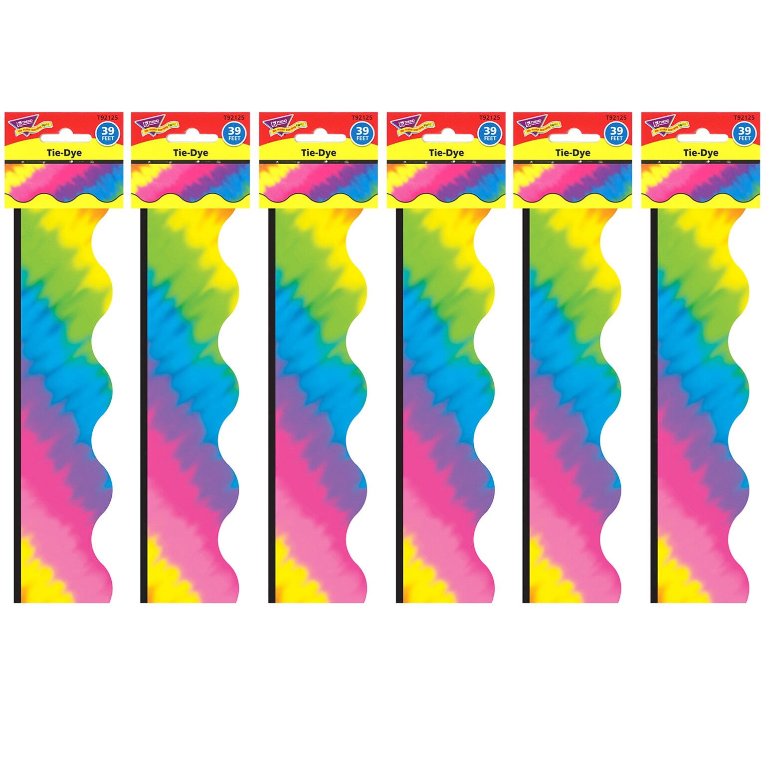 TREND Terrific Trimmers Scalloped Border, 2.25 x 234, Tie-Dye (T-92125-6)