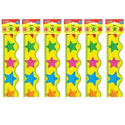TREND Terrific Trimmers Scalloped Border, 2.25 x 234, Stars (T-92134-6)