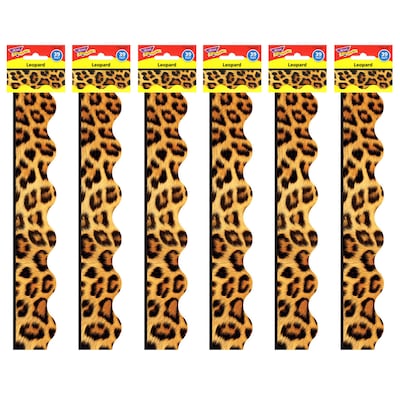 TREND Leopard Terrific Trimmers, 39 Feet Per Pack, 6 Packs (T-92163-6)