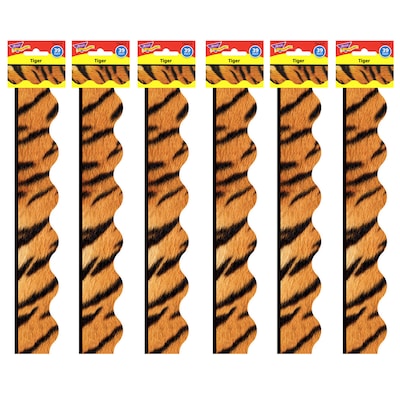 TREND Tiger Terrific Trimmers, 39 Feet Per Pack, 6 Packs (T-92310-6)