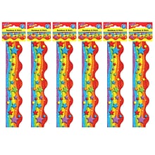 TREND Rainbow & Stars Terrific Trimmers, 39 Feet Per Pack, 6 Packs (T-92332-6)