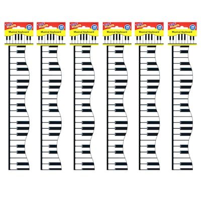 TREND Musical Keyboard Terrific Trimmers, 39 Feet Per Pack, 6 Packs (T-92348-6)