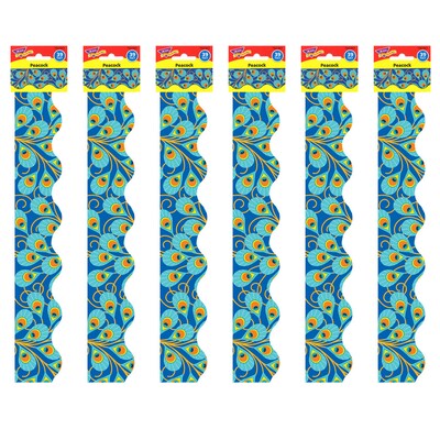TREND Terrific Trimmers Scalloped Border, 2.25" x 234', Peacock (T-92363-6)