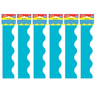 TREND Sky Blue Terrific Trimmers, 39 Feet Per Pack, 6 Packs (T-92378-6)