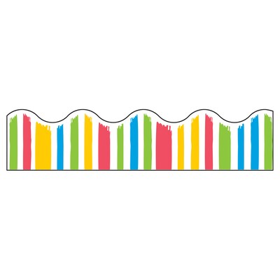 TREND Terrific Trimmers Scalloped Border, 2.25" x 234', Bold Strokes Stripes (T-92646-6)