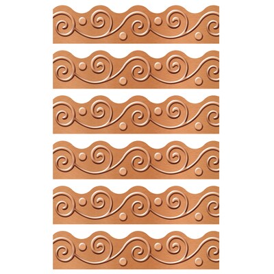 TREND Terrific Trimmers Scalloped Border, 2.25 x 234, I ? Metal Copper Scrolls (T-92680-6)