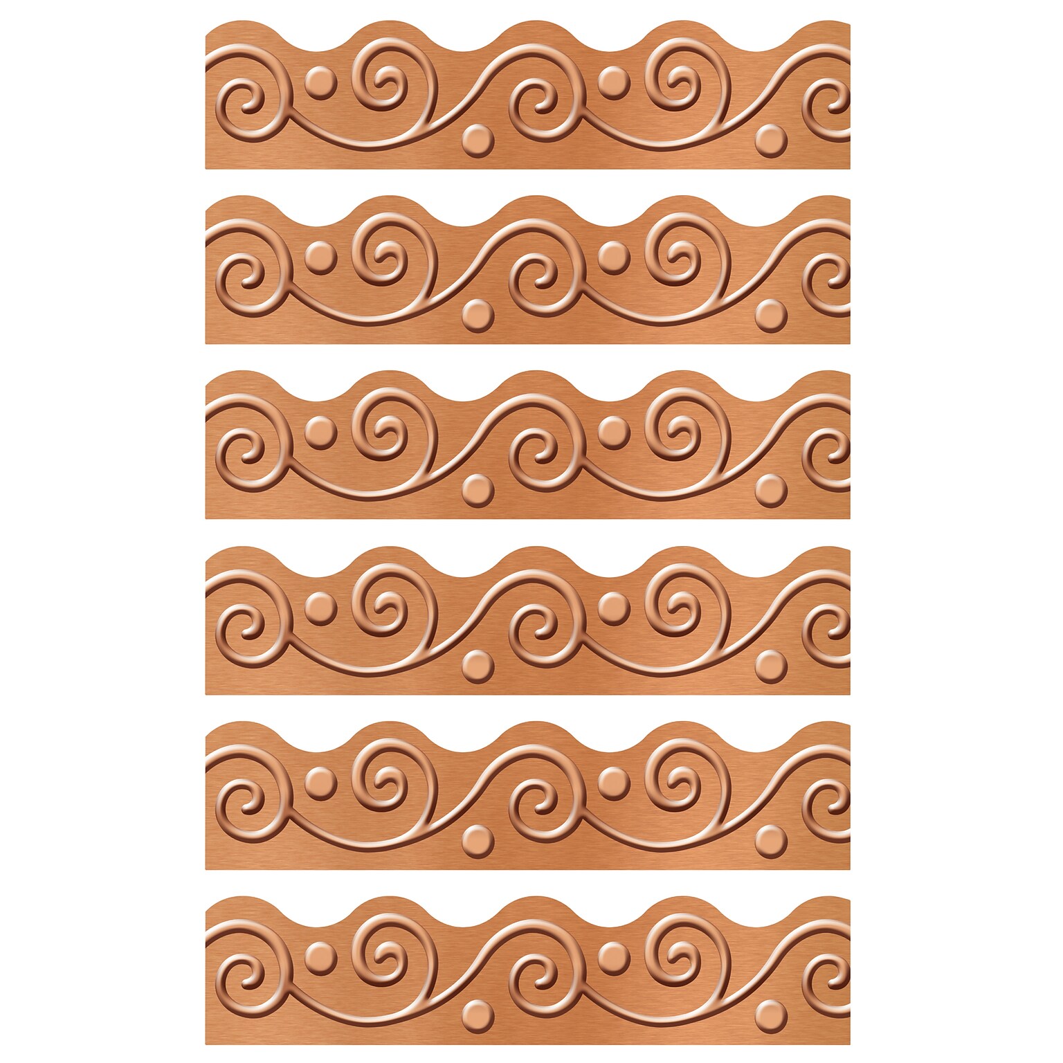 TREND Terrific Trimmers Scalloped Border, 2.25 x 234, I ? Metal Copper Scrolls (T-92680-6)
