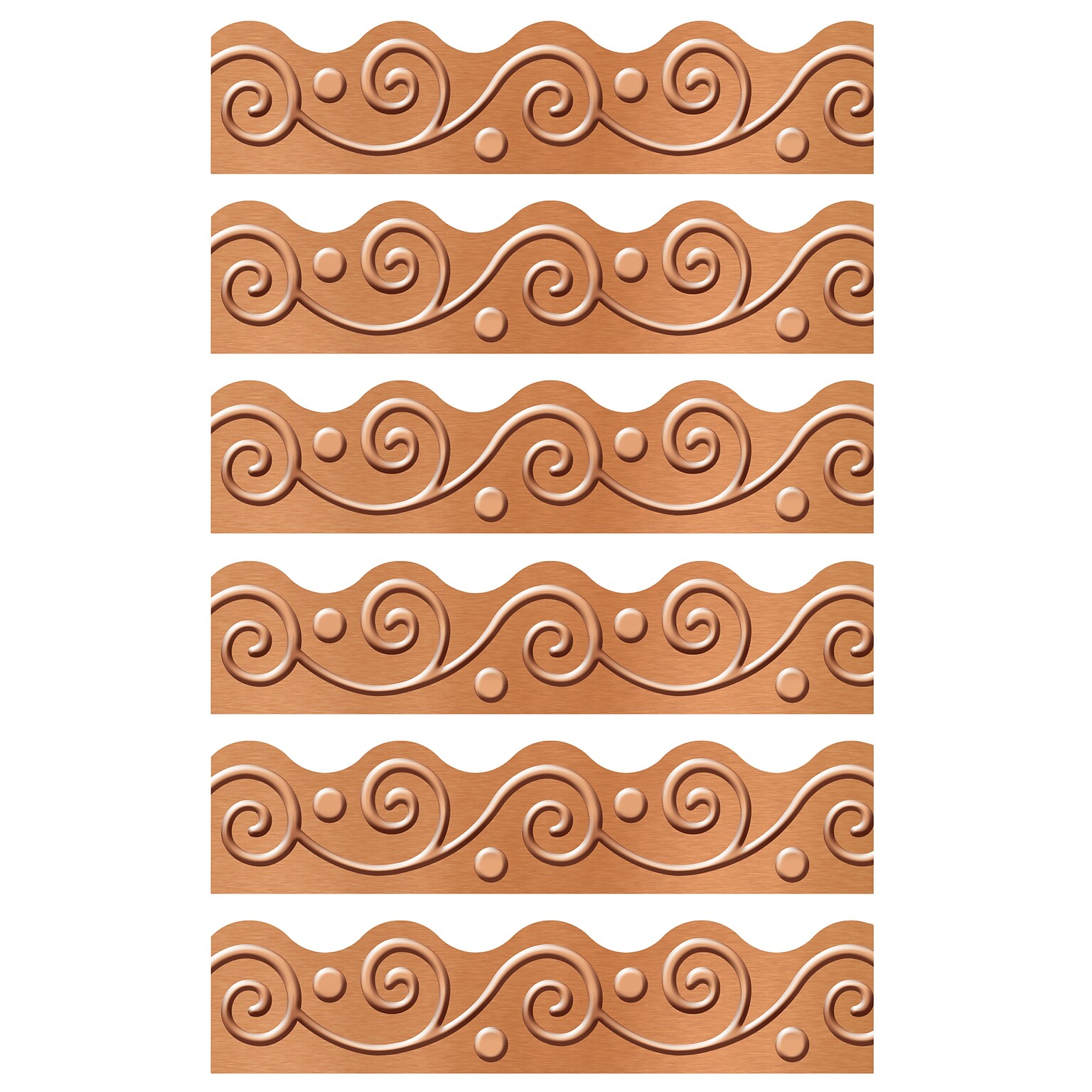 TREND Terrific Trimmers Scalloped Border, 2.25 x 234, I ? Metal Copper Scrolls (T-92680-6)