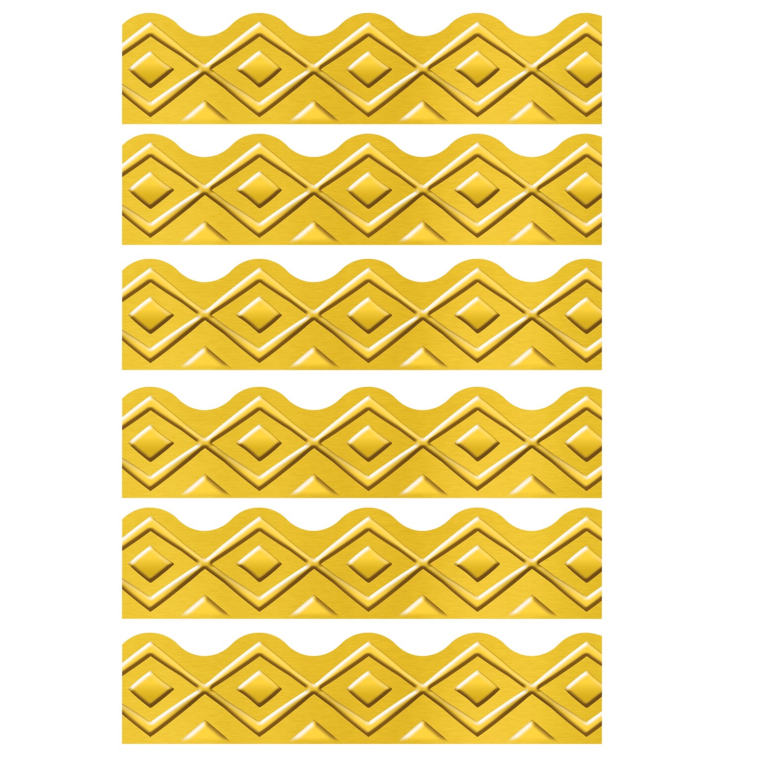 TREND Terrific Trimmers Scalloped Border, 2.25 x 234, I ? Metal Golden Lines (T-92681-6)