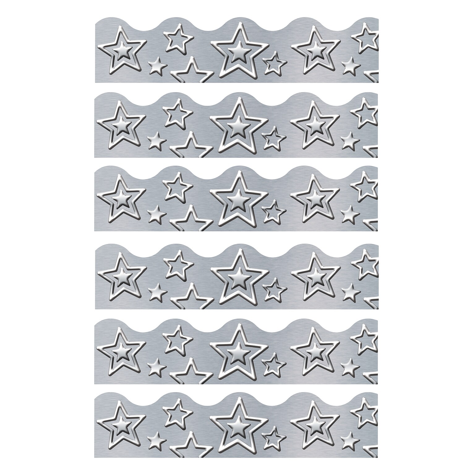 TREND I ? Metal Silver Stars Terrific Trimmer,, 39 Per Pack, 6 Packs (T-92682-6)