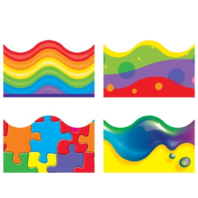 TREND Terrific Trimmers® Scalloped Border Variety Pack, 2.25 x 312, Color Blast (T-92916-2)