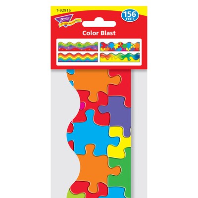 TREND Terrific Trimmers® Scalloped Border Variety Pack, 2.25" x 312', Color Blast (T-92916-2)