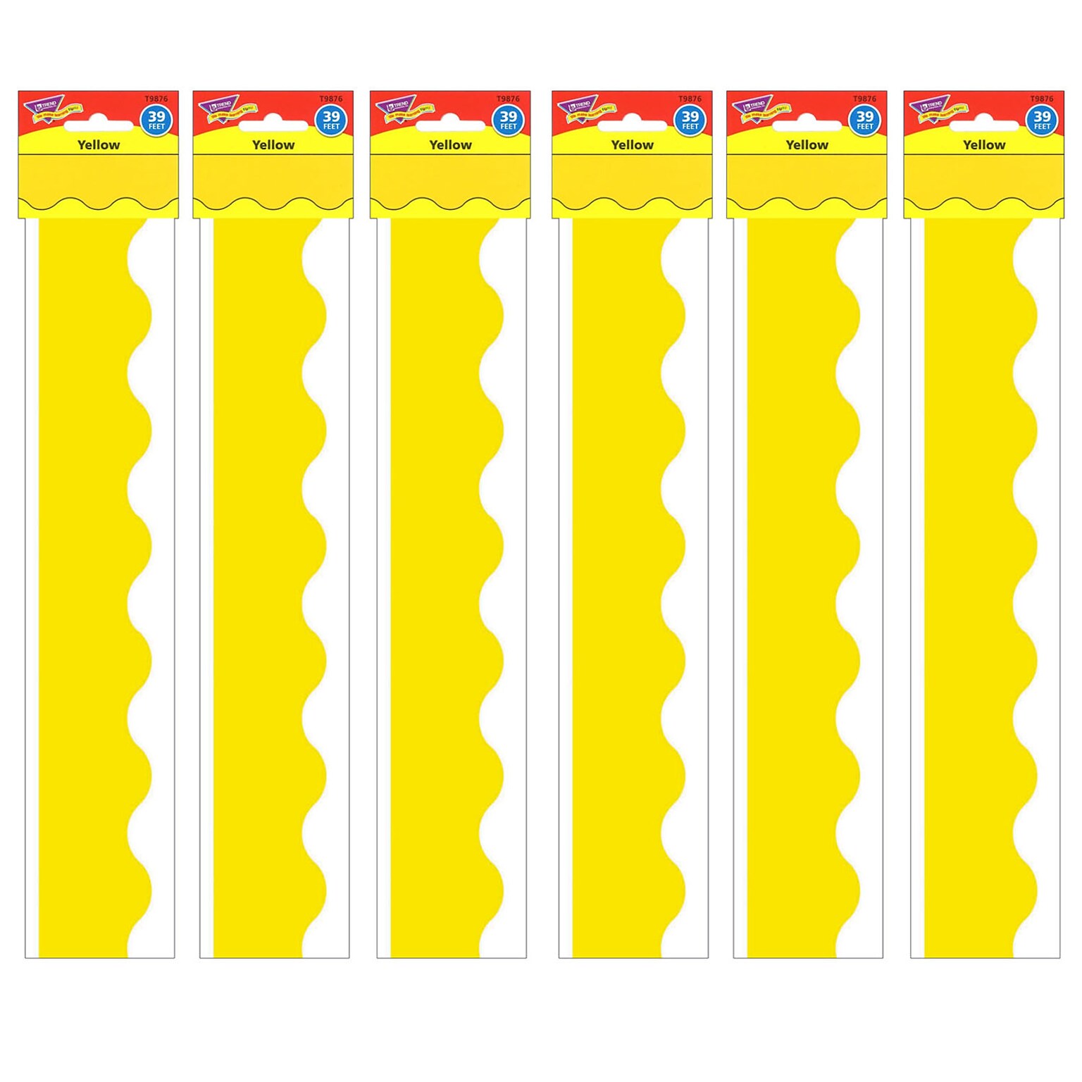 TREND Yellow Terrific Trimmers, 39 Feet Per Pack, 6 Packs (T-9876-6)