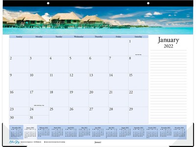 2022 Blue Sky Islands 17 x 22 Monthly Desk Pad Calendar (117891-22)
