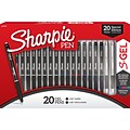 Sharpie S-Gel Retractable Gel Pens, Medium Point, Assorted Inks, 20/Pack (2148319)