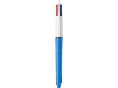 BIC Retractable Ballpoint Pen, Medium Point, Red/Black/Blue/Green Ink, 3/Pack (MMXP31-AST)