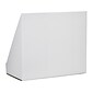 AdirOffice Cardboard 3-Tier Bookshelf, White (505-01-WHI)