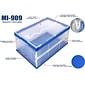 Mount-It! 68.68 Qt. Hinged Lid Storage Bin, Clear/Blue, 3/Pack (MI-910)