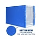 Mount-It! 68.68 Qt. Hinged Lid Storage Bin, Clear/Blue, 3/Pack (MI-910)