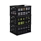 Mount-It! 52 Qt. Open Lid Milk Crate, Black, 3/Pack (WI-3003)