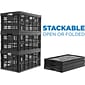 Mount-It! 52 Qt. Open Lid Milk Crate, Black, 3/Pack (WI-3003)