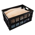 Mount-It! 51.78 Qt. Open Lid Storage Crate, Black (WI-3002)