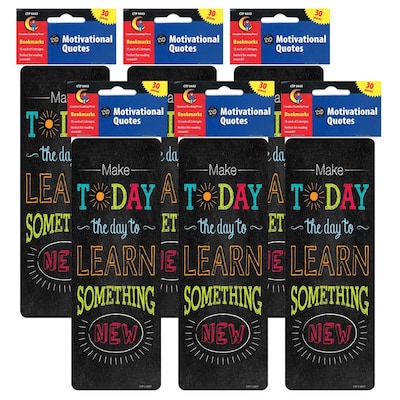 Creative Teaching Press Chalk It Up! Motivational Quotes Bookmarks, 30 Per Pack, 6 Packs (CTP0445-6)