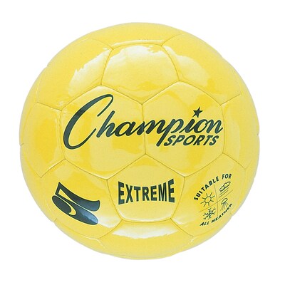 Champion Sports Extreme Soccer Ball, Size 5, Yellow, Pack of 2 (CHSEX5YL-2)