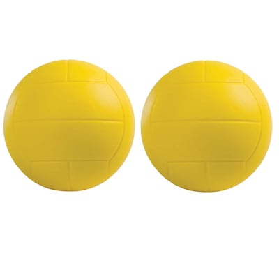 Champion Sports Coated High-Density Foam Volleyball, Yellow, Pack of 2 (CHSVFC-2)