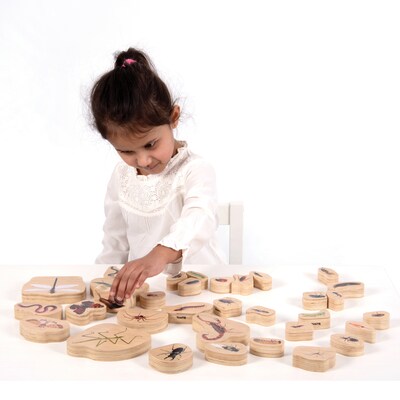 TickiT® Wooden Minibeast Blocks, Set of 33 (CTU73410)