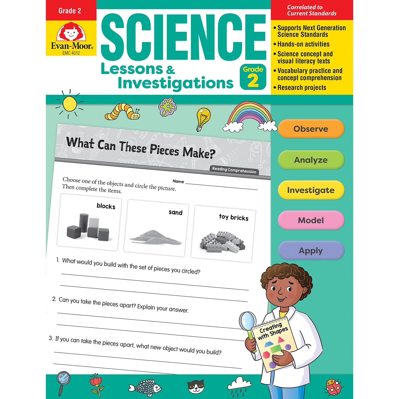 Evan-Moor Educational Publishers Science Lessons and Investigations for Grade 2