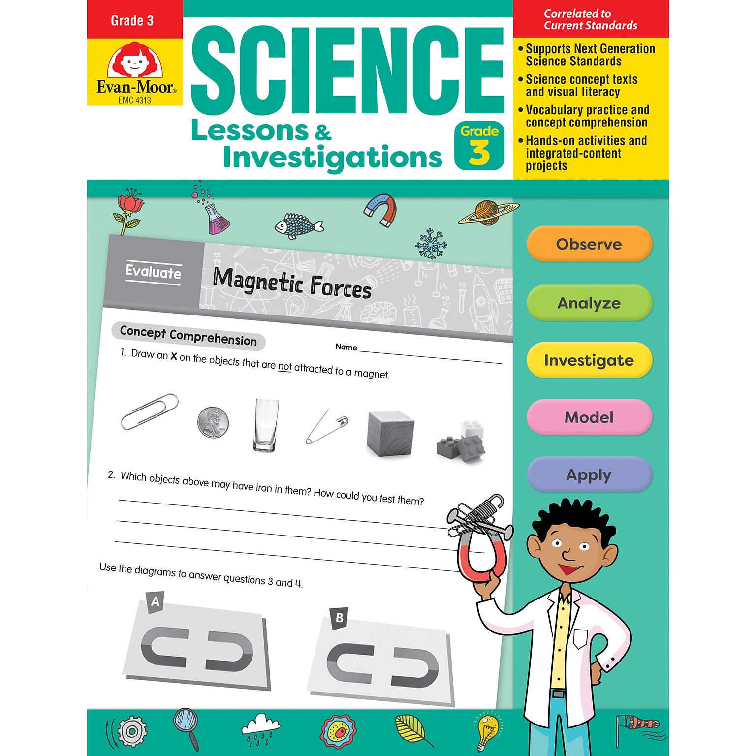 Evan-Moor Educational Publishers Science Lessons and Investigations for Grade 3