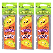 Eureka Taco Scented Bookmarks, 24 Per Pack, 3 Packs (EU-834035-3)