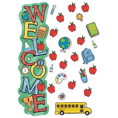 Eureka Back to School Welcome All-In-One Door Decor Kit, 40 Pieces Per Set, 2 Sets (EU-849337-2)
