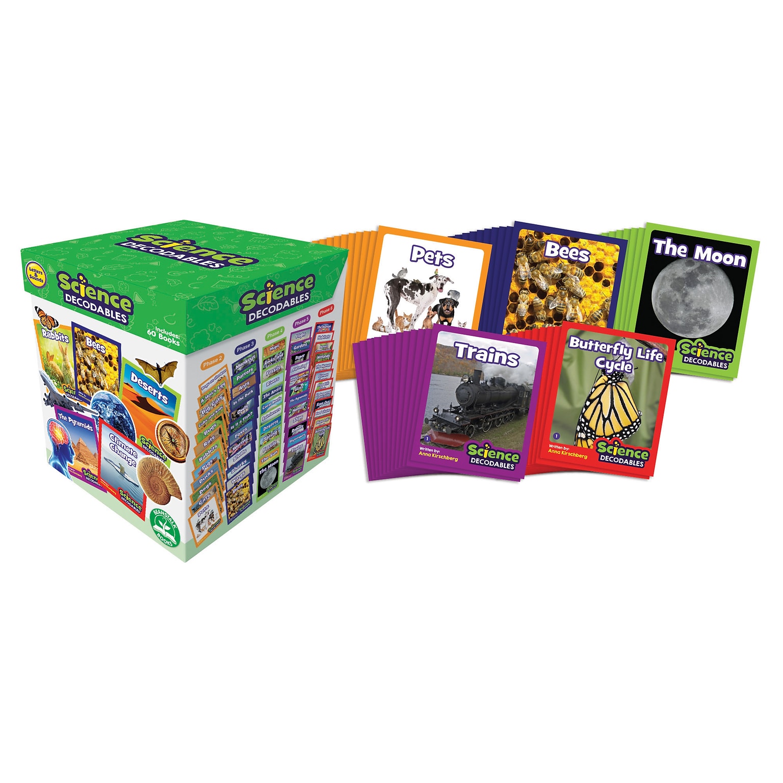 Beanstalk Books Letters & Sounds Science Decodables Non-Fiction Boxed Set for Grade PK+ (JRLBB105)