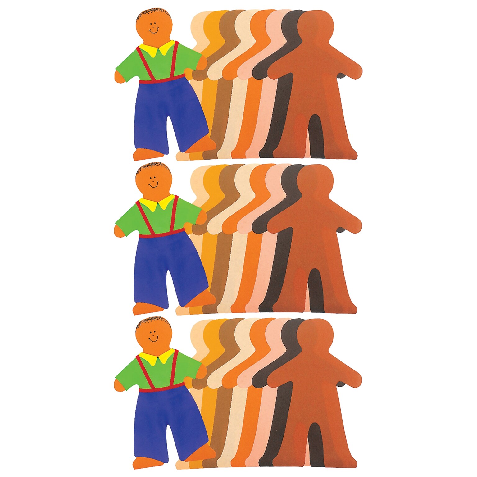 Roylco Paper Doll Pad, 8 Skin Tones, Pre-K+, 40 Sheets Per Pad, 3 Pads (R-51448-3)