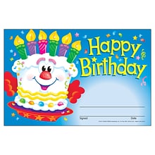 TREND Happy Birthday Cake Recognition Awards, 30 Per Pack, 6 Packs (T-81017-6)