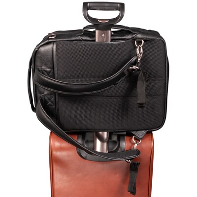 McKlein U Series East Side Laptop Backpack, Black Leather (18875)