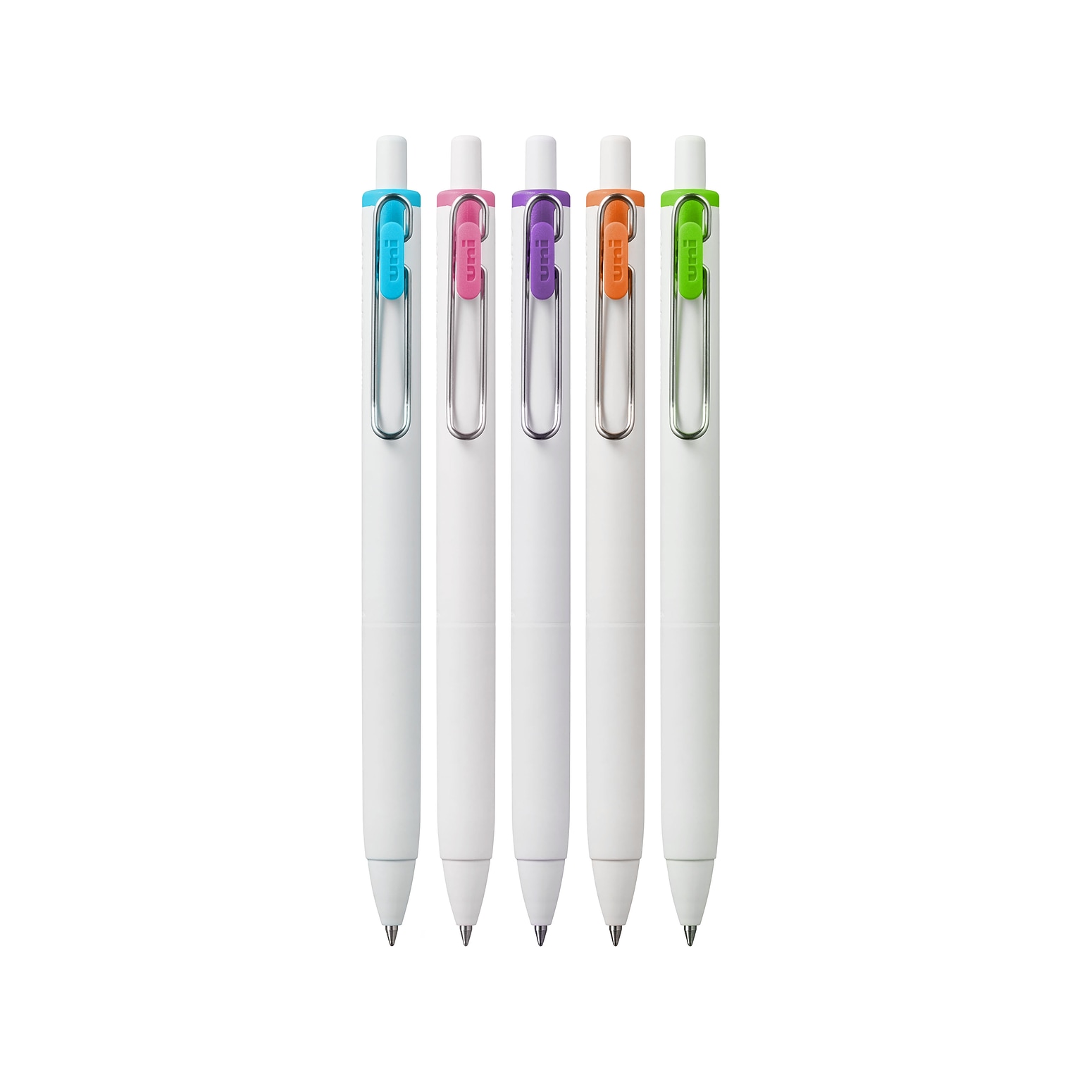 uni-ball one Retractable Gel Pen, Medium Point, Assorted Ink, 5/Pack (70381)